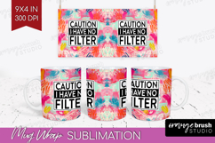Sarcastic Quotes Quote Mug Wrap - Brush Stroke Mug PNG Product Image 1