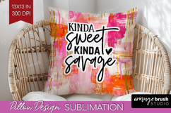 Sarcastic Quotes Quote Pillow Sublimation - Brush Stroke PNG Product Image 1