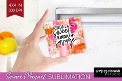 Sarcastic Quotes Quote Magnet Sublimation - Brush Stroke PNG Product Image 1
