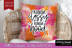Sarcastic Quotes Quote Pillow Sublimation - Brush Stroke PNG Product Image 1
