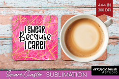 Sarcastic Quotes Quote Square Coaster - Brush Stroke Coaster Product Image 1