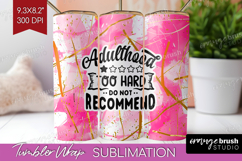 Sarcastic Quotes Quote Tumbler Wrap - Brush Stroke Tumbler Product Image 1