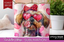 Brussels Griffon Valentine Tumbler Wrap Valentines Day PNG Product Image 1