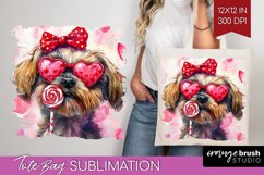 Brussels Griffon Valentine Tote Bag Valentines Day Tote Bag Product Image 1