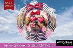 Brussels Griffon Valentine Wind Spinner Sublimation PNG Day Product Image 1