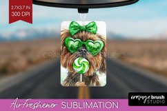 Brussels Griffon St. Patricks Day Dog Air Freshener PNG Dog Product Image 1