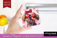 Brussels Griffon Valentine Magnet Sublimation Valentines Day Product Image 1