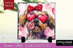 Brussels Griffon Valentine Slate PNG Valentines Day Square Product Image 1