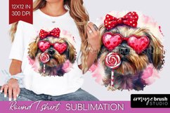 Brussels Griffon Valentine Round Tshirt Background Day PNG Product Image 1