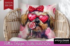 Brussels Griffon Valentine Pillow Sublimation Valentines Day Product Image 1