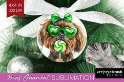 Brussels Griffon St. Patricks Day Dog Ornament PNG Dog PNG Product Image 1