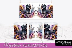 Brussels Griffon Mug Wrap Dog Sublimation Floral PNG Product Image 1