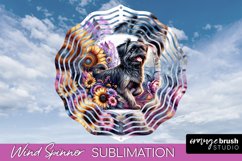 Brussels Griffon Wind Spinner Dog Sublimation Floral PNG Product Image 1