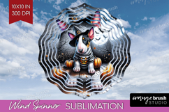 Bull Terrier Dog Wind Spinner Sublimation PNG Halloween Product Image 1