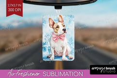 Bull Terrier Dog Air Freshener PNG Blue Toile PNG Product Image 1
