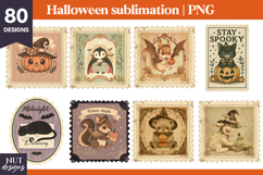 Stamp Halloween t-shirt Retro Halloween illustrations 80 png Product Image 2