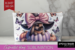 Bunny Halloween Cosmetic Bag Coquette Makeup Bag PNG Product Image 1