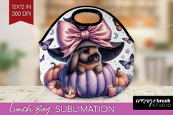 Bunny Halloween Lunch Bag Coquette Lunch Bug PNG Sublimation Product Image 1