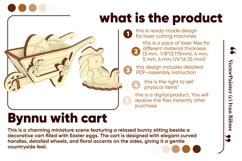 Easter Bunny with Egg Wheelbarrow - Laser Cut File, SVG Wood Product Image 2