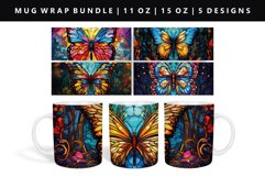 Butterfly 11oz, 15oz Mug Sublimation | Mug Wrap PNG Product Image 1