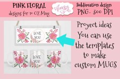 Watercolor floral design for 11oz mug sublimation Product Image 2