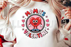 Mamas Valentine Heart Sublimation PNG, Mama Love Sublimation Product Image 2