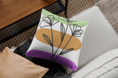 Modern Abstract Floral Line Art Embroidery Design Product Image 2