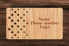 Business card with engraving. Plywood business card. Product Image 2