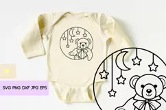 Teddy Bear SVG - Welcome Sign SVG, New Baby SVG Product Image 1