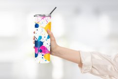 Colorful abstract splashes tumbler wrap sublimation design Product Image 2