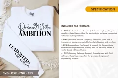 Dream with ambition SVG - Mother's Day Sleeve T shirt Design Product Image 2