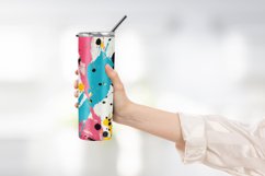 Colorful abstract splashes tumbler wrap sublimation design Product Image 2