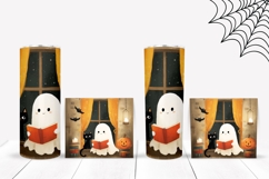 Kids Halloween Ghost Tumbler, Halloween Bats Tumbler Wrap Product Image 2