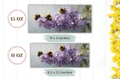 Lilac Mug Design, Summer Mug Sublimation, Bee Mug Wrap Product Image 2
