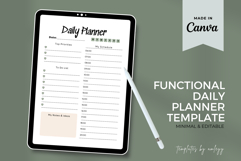 Functional Daily Planner Canva Template | Minimalist Product Product Image 2