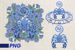 png zodiac sign floral vintage boho 36 PNG bundle Product Image 2
