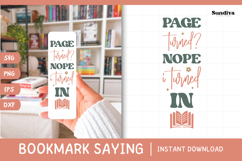 Bookmark Saying SVG | Funny Book Lovers - I Turned In Product Image 1