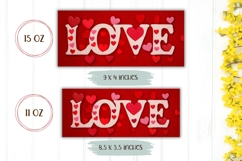 Love Hearts Coffee Mug Wrap Design, Love Mug Template Product Image 2