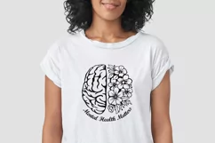 Mental health svg, Flower brain svg, Mental health matters Product Image 2