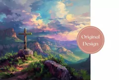 Christian Cross Tumbler Design, Cross Sublimation Tumbler Product Image 2