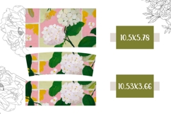 White Hydrangea Tumbler Design, Pink 40 Oz Tumbler Wrap Product Image 2