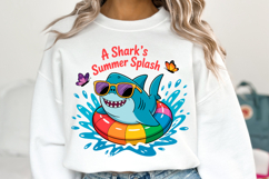 A Shark&#039;s Summer Splash svg | Svg Cut Files | Shirt Svg Product Image 3