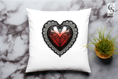 Gothic Ornate Heart Love Clipart PNG Product Image 3