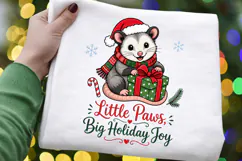 Cute Christmas Opossum PNG Clipart, Little Paws Big Holiday Product Image 4