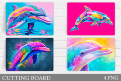 Dolphin Cutting Board Design. Dolphin Sublimation Product Image 1