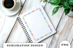 Watercolor Colorful Clips Frame png Product Image 2
