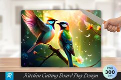 Couple of Bird's Cutting Board Sublimation Design Product Image 1