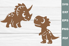 Baby Dinosaur SVG Design|Laser cut, Cricut, Silhouette Product Image 1