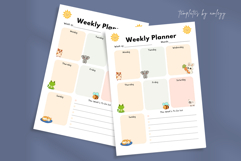 Pastel Cute Weekly Planner Template Editable Canva Template Product Image 2