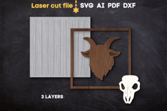 Halloween Goat Skull SVG laser cut file for Glowforge Product Image 2